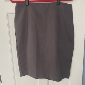 Adrianna Papell Gray Straight Skirt